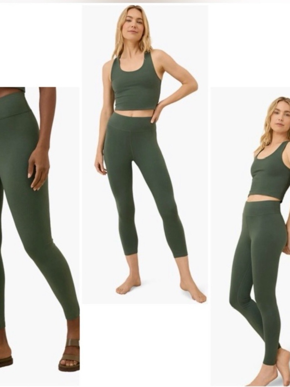 Pact Green High-Rise Leggings